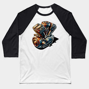 Motorcycle Engine Baseball T-Shirt